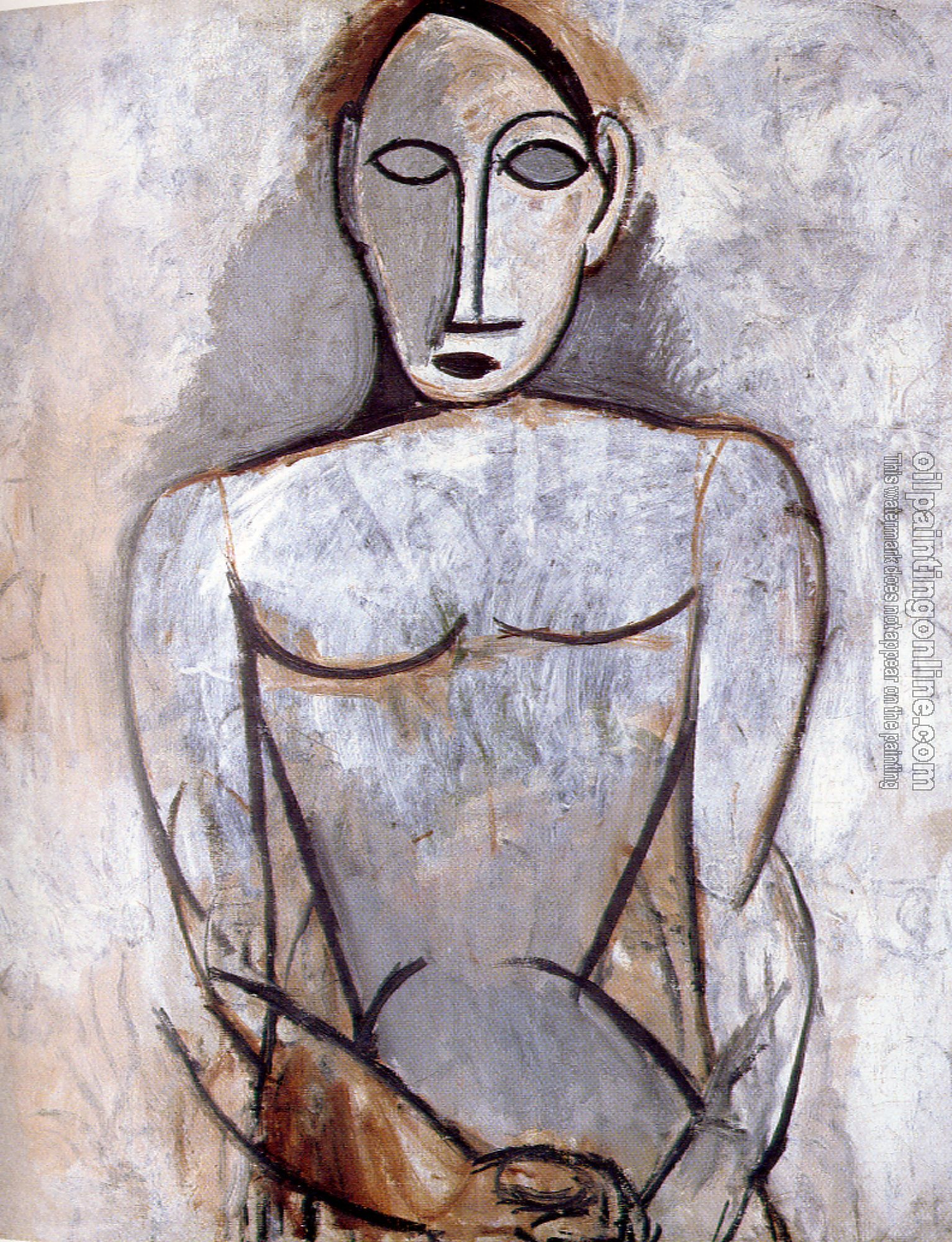 Picasso, Pablo - bust of a woman with clasped hands